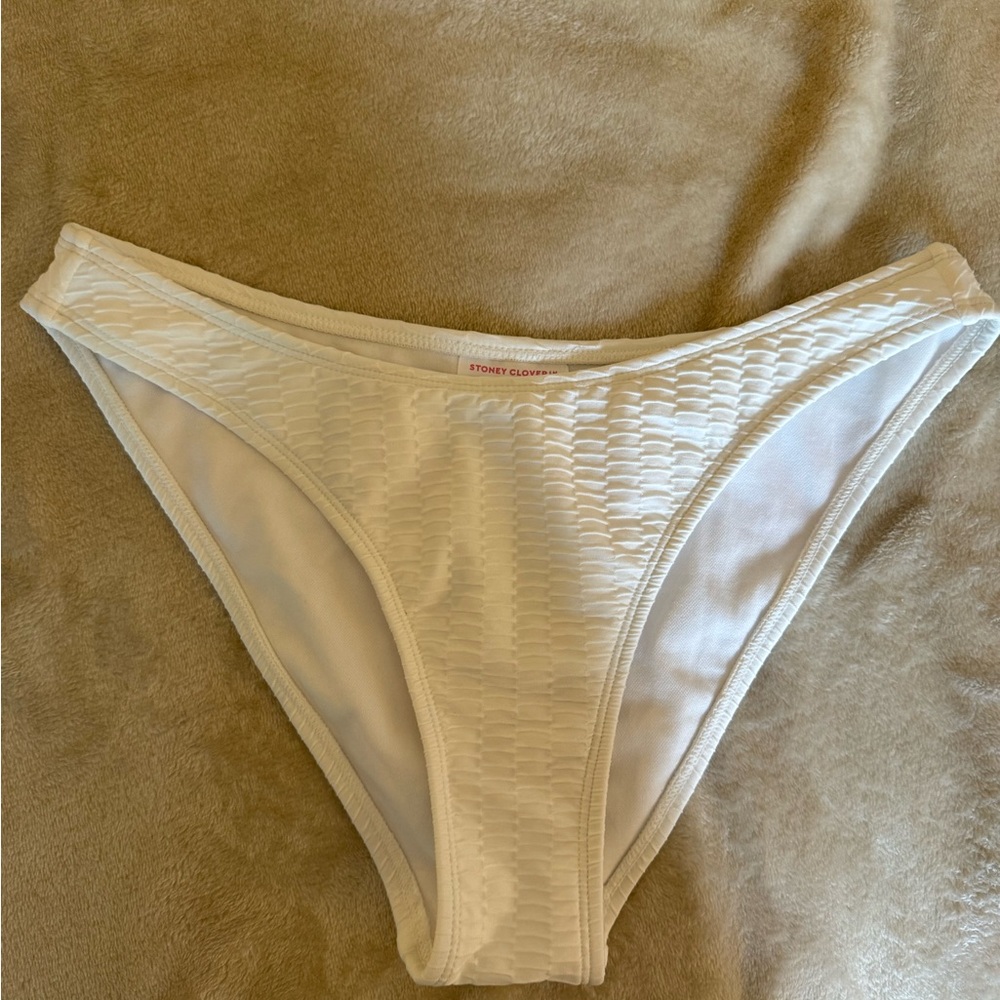 White Textured Ruffle Bikini - Picture 8 of 8